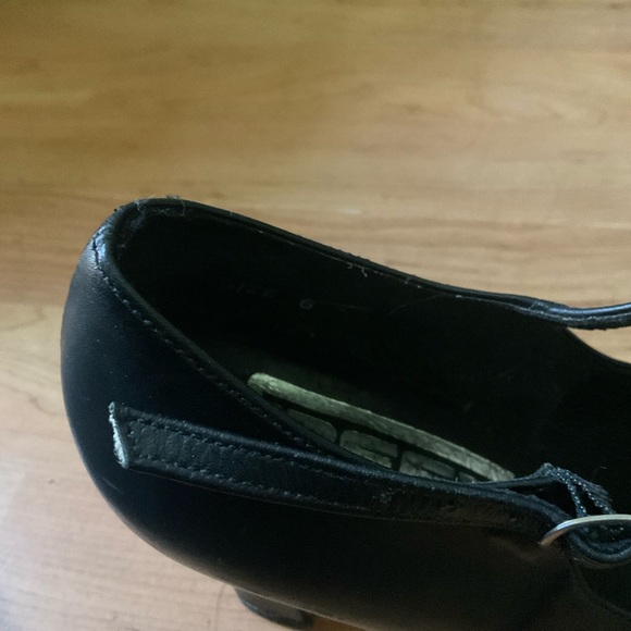 “FREED OF LONDON” Professional Dance/ Ballroom Black Strap Heeled Shoes - Picture 6 of 9